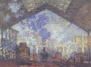 Claude Monet La Gare of St. Lazare oil painting on canvas